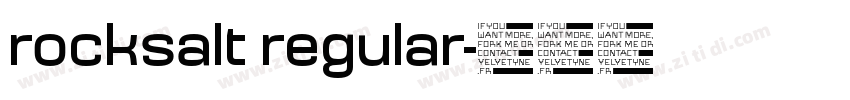 rocksalt regular字体转换